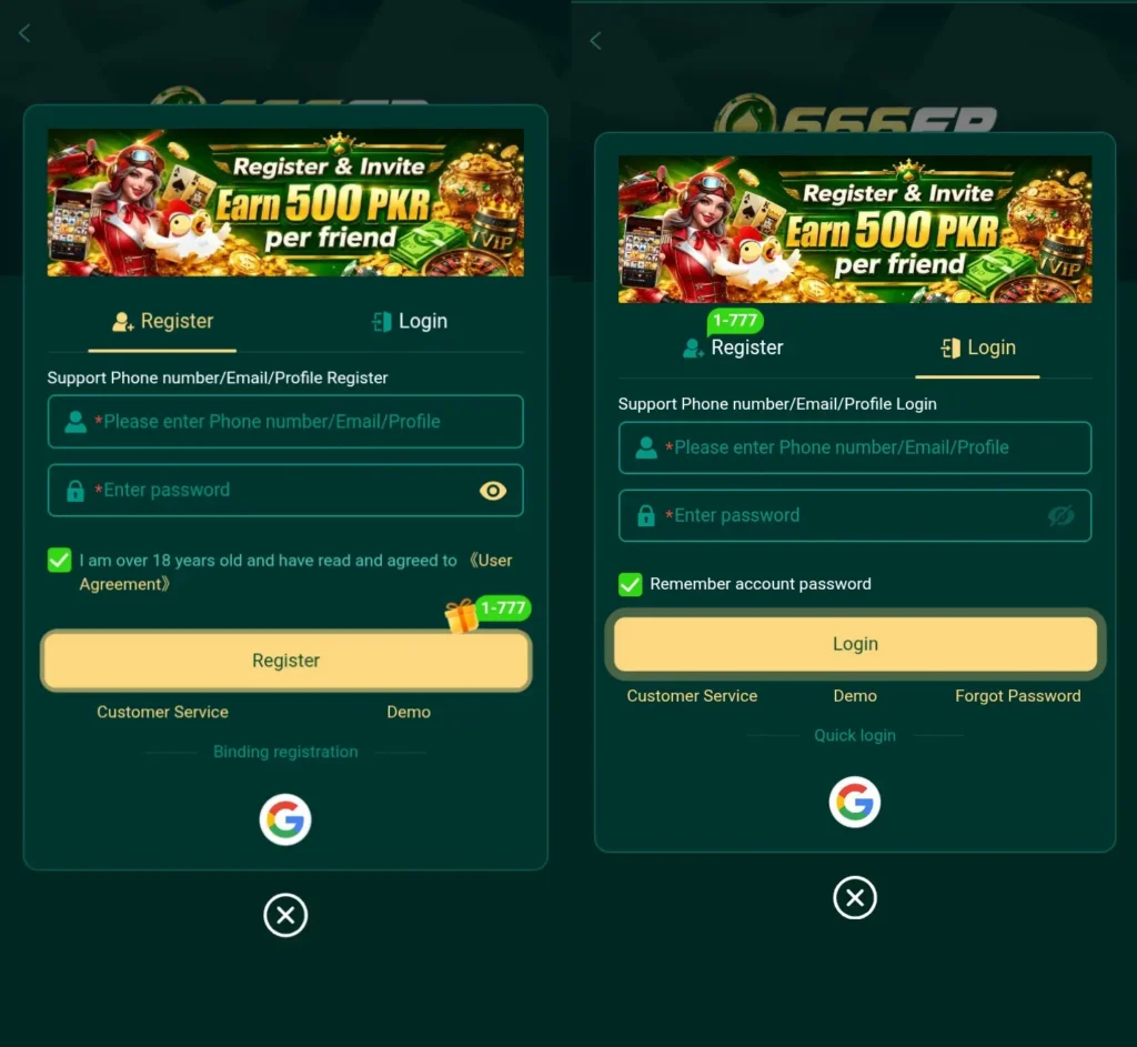 666ep register and login
