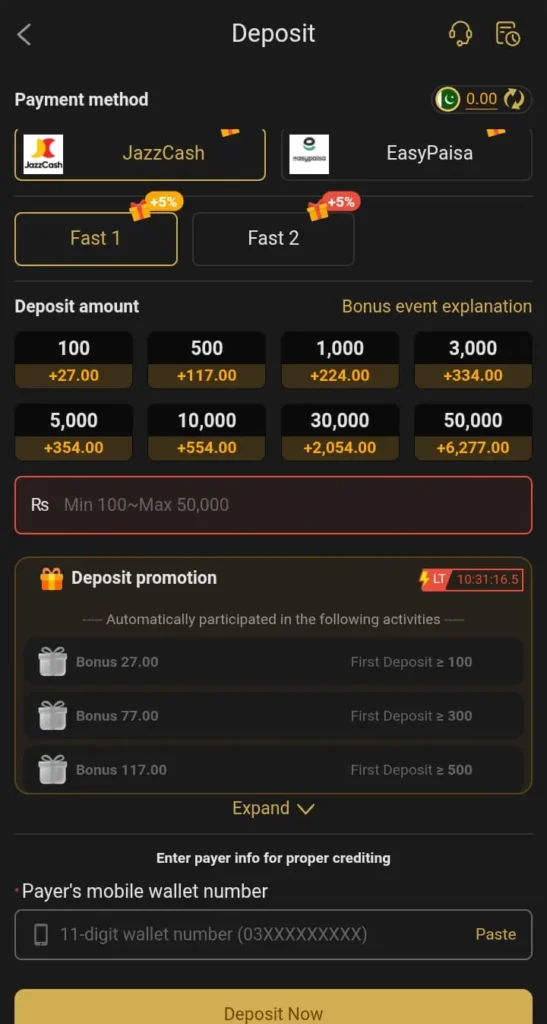 92Bar deposit