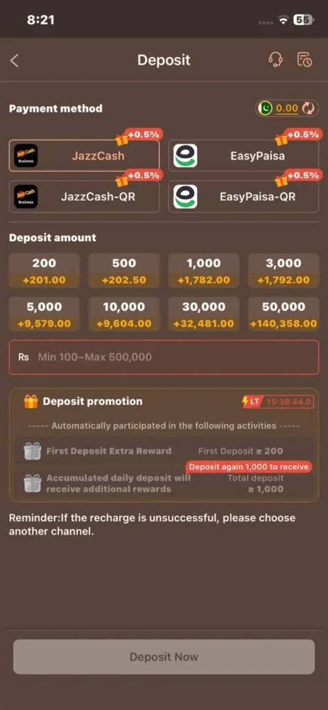 hc777 deposit