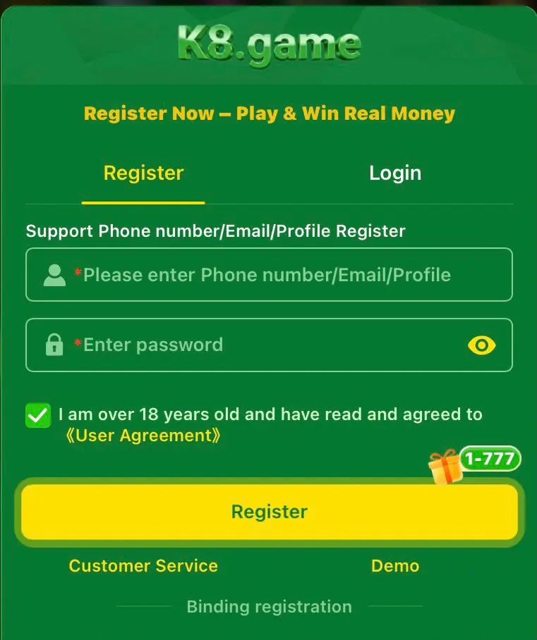 k8 registration