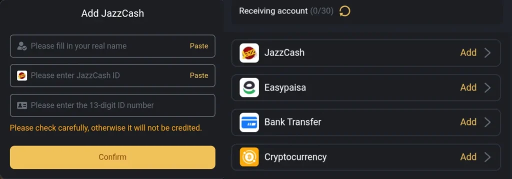 m999 withdrawal account